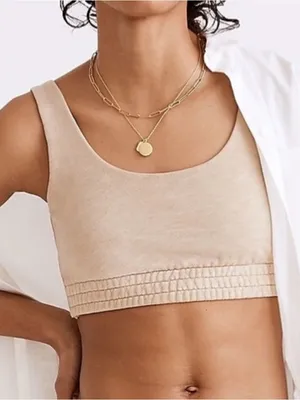 Madewell MWL Sweatshirt Earthy Cottage 100% Cotton Light Support Bralette large thumbnail 1
