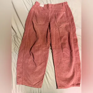 We The Free Ribbed-Waist Corduroy Pants in Dusty Rose thumbnail 2
