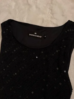 Black Sparkle Maxi Dress Size M thumbnail 2
