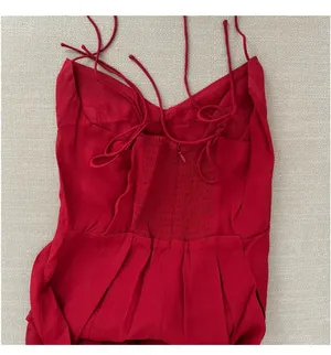 Reformation Jaelynn Dress - Sangre Red thumbnail 4