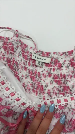 Francesca's Romper Floral thumbnail 2