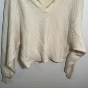 Dreamers by Debut Women's Size Medium/Large Collared Dolman Sleeve Sweater Cream thumbnail 4
