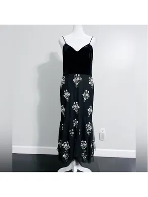 Adrianna Papell Beaded Cocktail Party Midi Dress thumbnail 2