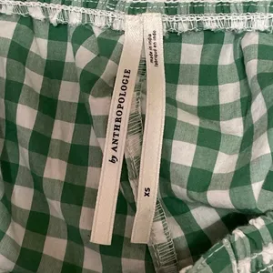 Free People Women's Green Gingham Check High Rise Boxer Lounge Shorts Size XS thumbnail 5