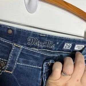 Miss Me‎ boot cut jeans women's size 28 distressed western cowgirl bling thumbnail 4