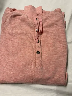 Carhartt Women’s Light Pink Hooded Henley Long Sleeve Top SZ M Granolagirl thumbnail 11