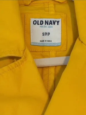 NWT 2012 Old Navy Yellow Cotton Peacoat Jacket Early 2010s Twee S thumbnail 10