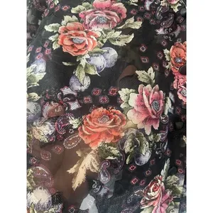 Victoria's Secret Vintage 90s Sheer Floral Loungewear Crop Top thumbnail 4