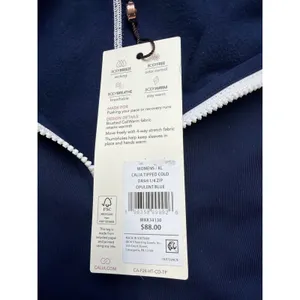Callia Womens XL Navy Blue Cold Dash 1/4 Zip‎ Pullover Top NWT thumbnail 3