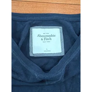 Abercrombie & Fitch Pullover Top Womens Navy Blue Raglan Sleeve L‎ thumbnail 3