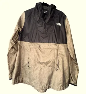 The North Face Womens Fanorak Half Zip Windbreaker Jacket Rain‎ Camo Tan Black S thumbnail 1