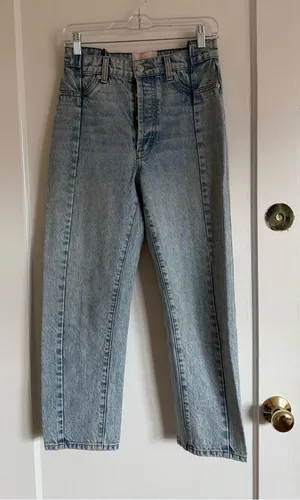 Revice Light Blue High-Rise Straight Leg Jeans thumbnail 1