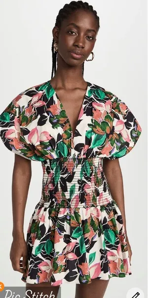 Misa Los Angeles The Della Dress In White Multi thumbnail 1