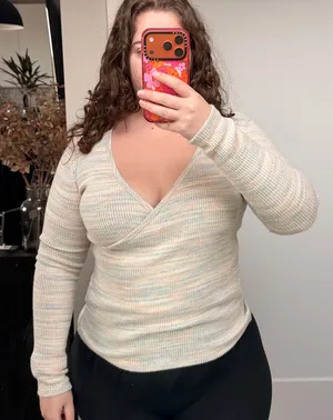 Madewell Knit Wrap Top thumbnail 1
