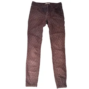 Free People‎ Corduroy Skinny Pants Brown Floral Print Size 28 Low Rise Stretch thumbnail 3
