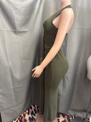 New size medium stretchy hunter green dress thumbnail 4