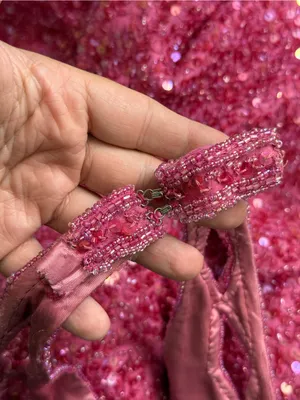 {M} Scala Fuchsia Sequin Halter Gown thumbnail 15