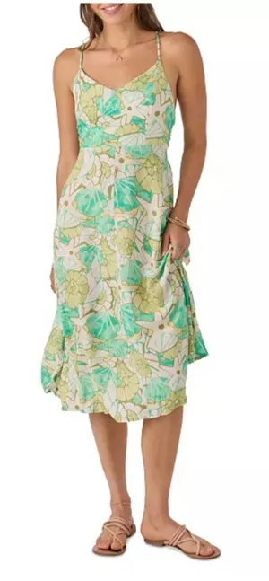 O'Neill Leona Tie-Back Sleeveless Midi Dress L thumbnail 1