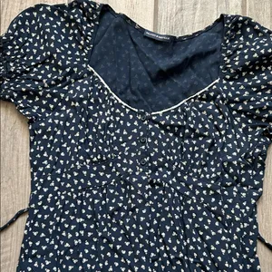 Brandy Melville Dark Blue Patterned Top thumbnail 3
