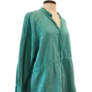 Free people daydream green stripe button down thumbnail 5