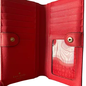 Kate Spade Saffiano Pink Leather Bi Fold Wallet thumbnail 4