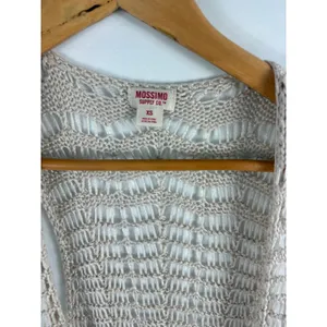 Mossimo Crochet Knit Boho Festival Longline Cardigan Vest Size XS thumbnail 3