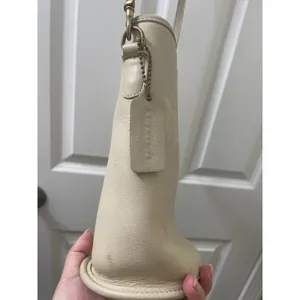 vtg Coach Mini Shopper Bucket Tote Bag 9993 ivory leather top handle crossbody thumbnail 8