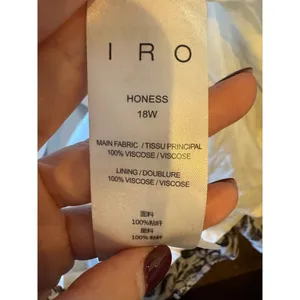 IRO Dress Women Small‎ Ivory Black Chiffon Floral Print Long Sleeve Mini thumbnail 15