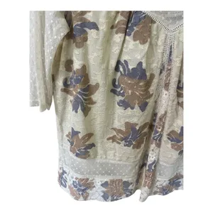 Anthropologie top by Meadow Rue floral & lace sz Large thumbnail 3