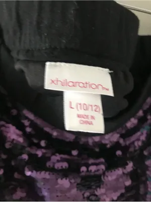 Xhilaration Sequin Ombre Mini Skirt - Teal, Black, Purple Sz L thumbnail 3
