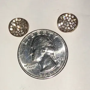 Elegant Gold Tone CZ Rhinestone Boho Stud Earrings thumbnail 3