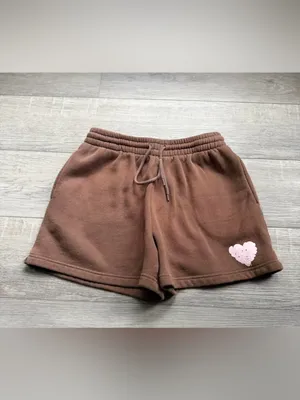White Fox Boutique Fleece Lounge Shorts Brown Size L EUC thumbnail 3