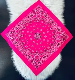 Hot Pink Paisley Bandana thumbnail 2