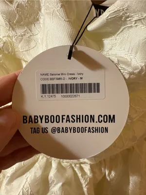 NWT Babyboo Salome Mini Dress in Ivory thumbnail 5