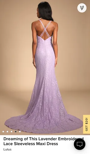 Lulus Lavender Lace Maxi Dress thumbnail 2