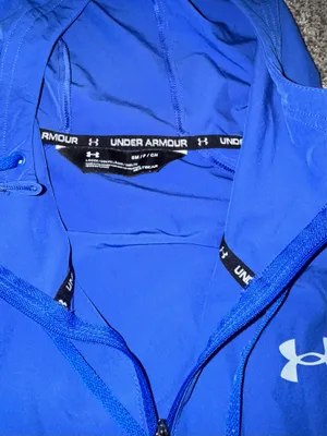 Under Armour HeatGear Blue Hooded Windbreaker Jacket thumbnail 3