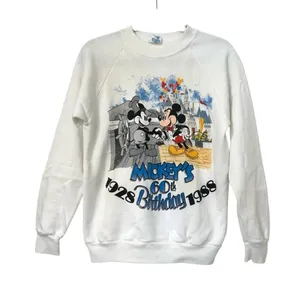 Vintage Walt Disney Mickey’s 60th Birthday Graphic Crewneck Sweatshirt Medium thumbnail 1