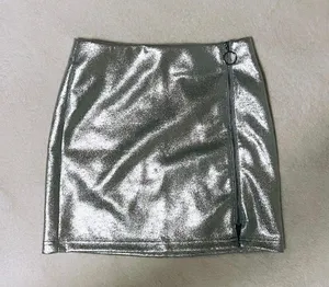 NWT Metallic Mini Skirt Silver thumbnail 1
