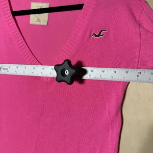 Hollister Pink V Neck Sweater Women's‎ XS Long Sleeve Knit Preppy Y2K Casual thumbnail 4