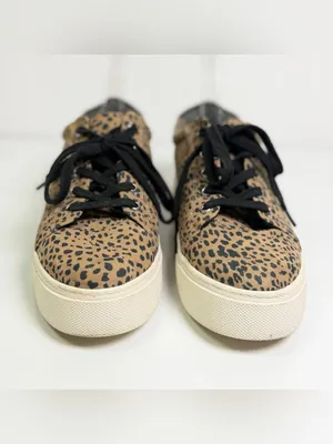 BC Footwear Support Women’s Sz 9 Leopard Cheetah Platform Sneakers Vegan Suede thumbnail 4