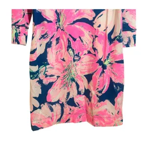 Lilly Pulitzer Sophie Dress Womens M Pink Blue Floral Excellent UPF 50+ Shift thumbnail 13