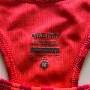 Nike Women's Pink & Orange Check Sports Bra thumbnail 3