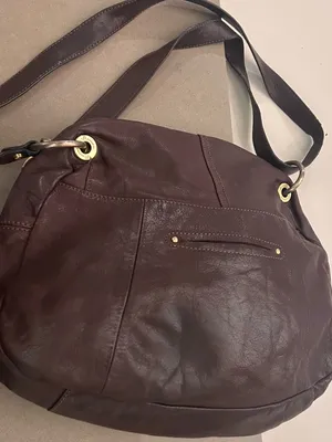 Bag Brown Leather Bag with Gold Hardware-leather! thumbnail 10