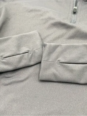 Paragon Fitwear 1/4 Zip Pullover Jacket Womens Gym Stretch Crop Long Sleeve Gray Small thumbnail 3