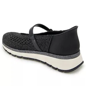 Kenneth Cole Reaction Kuerq EZ Mary Jane Sneakers in Black Knit, Size 5 thumbnail 4