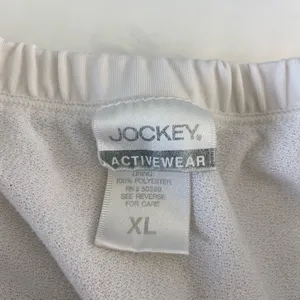 Jockey women’s white pink activewear athletic built in shorts elastic skirt XL‎ thumbnail 6