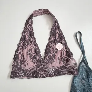 Forever 21 Wet Seal Bralettes Halter No Padding Lace Polka Dot Pink Purple Green thumbnail 2