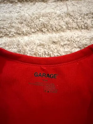 Red Garage V-Neck Crop Top thumbnail 3