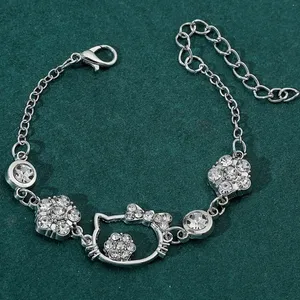 Hello Kitty Gorgeous Stainless Steel Silver Rhinestone Bracelet thumbnail 1