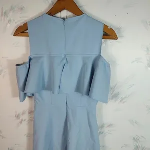 Zara Woman Blue Short Sleeve mini Dress thumbnail 11